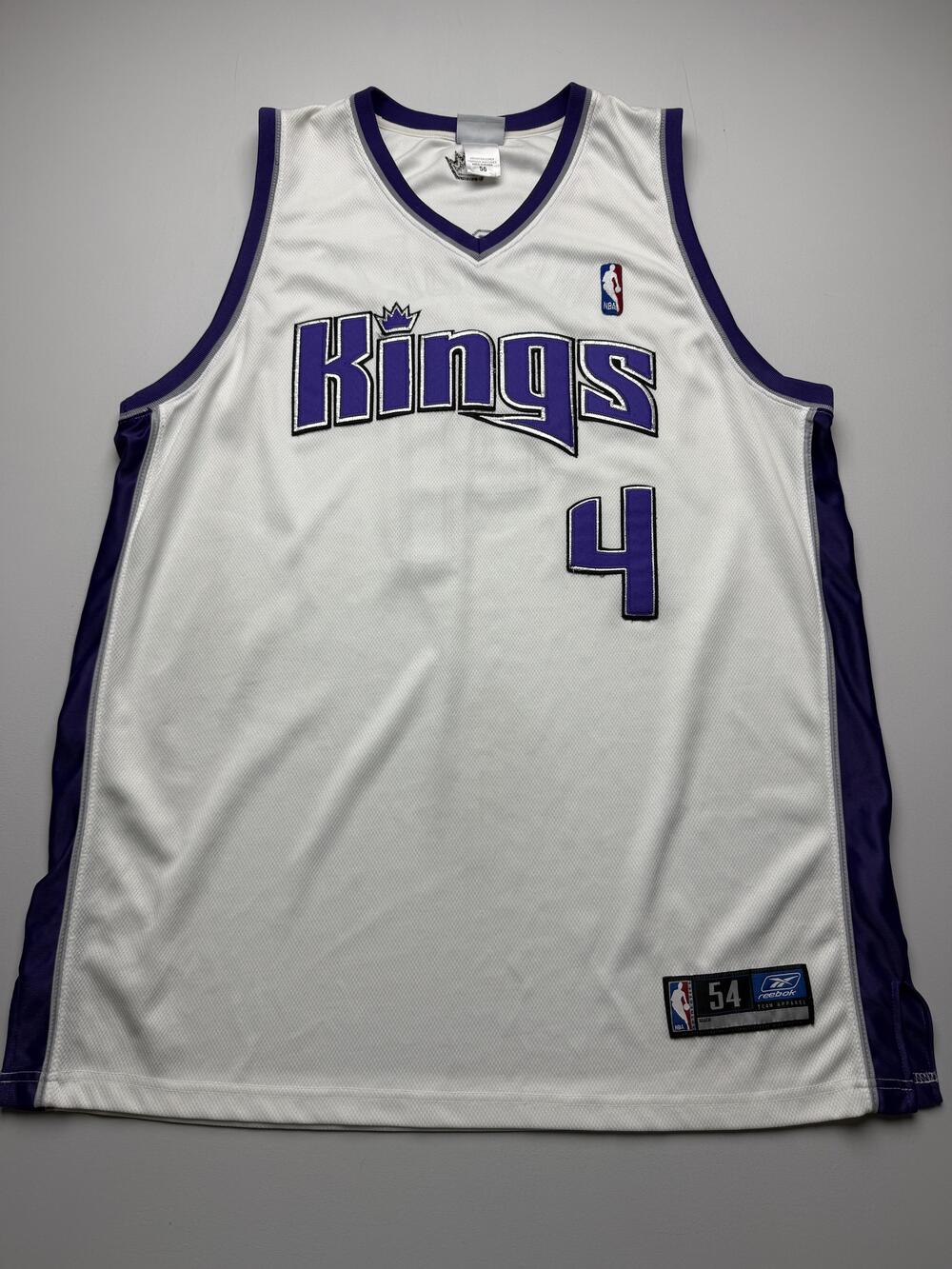 Vintage Sacramento Kings Jersey Mens 54 White NBA Basketball Chris Webber Reebok
